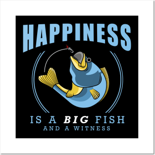 Happiness is a big fish Posters and Art